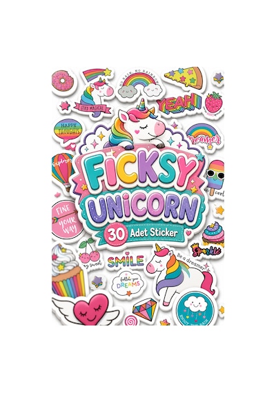 Unicorn Tek Boynuzlu At Sticker Seti - 30 Adet Etiket Çıkartma Diğer
