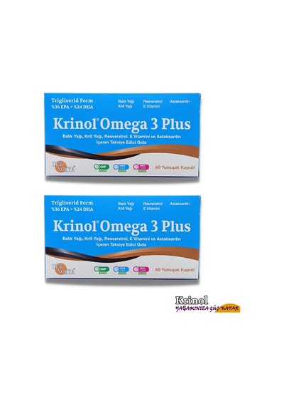 Krinol Omega 3 Plus  - 60 Kapsül - 2 Kutu