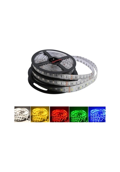 Şerit Led 5 Mt 300 Led Kumandalı 16 Renkli Silikon Yapışkanlı Adaptörlü Iç Ve Dış Mekan Aydınlatma Çok Renkli