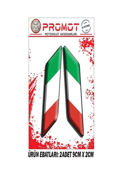 Italıy Bayrak Tasarımlı Ön Maşa Damla Sticker Diğer