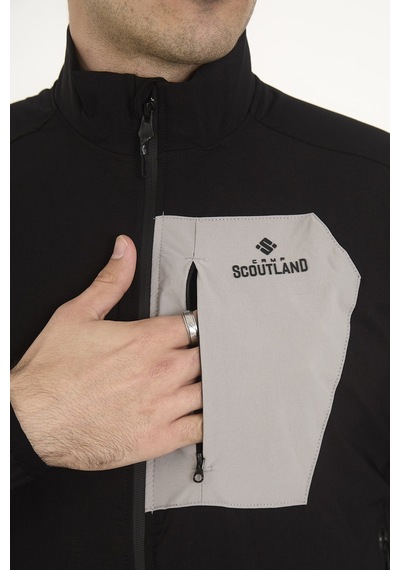 Camp Scoutland Camp255 Outdoor Tactical Su İticili Erkek Fermuarlı Taktik Sweatshirt Siyah