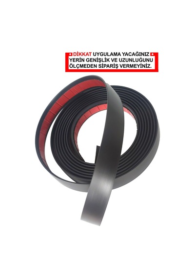 Mat Siyah Nikelaj 18mm Genişlik 3 Metre Uzunluk