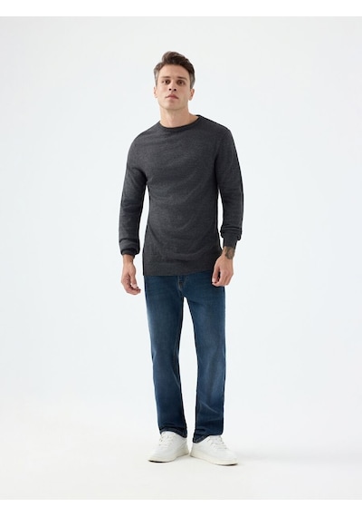 LOFT Regular Fit Erkek Kazak Lf2040477 Q1.v1 Antrasit Melanj