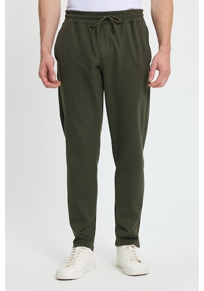 Tudors Erkek Regular Fit Klasik Kesim Beli Lastikli Bağcıklı Koyu Haki Jogger Pantolon-41773 Koyu Yeşil