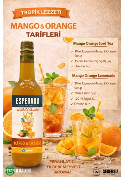 Mango-portakal Yoğun Aromalı Konsantre Şurup 750 Ml