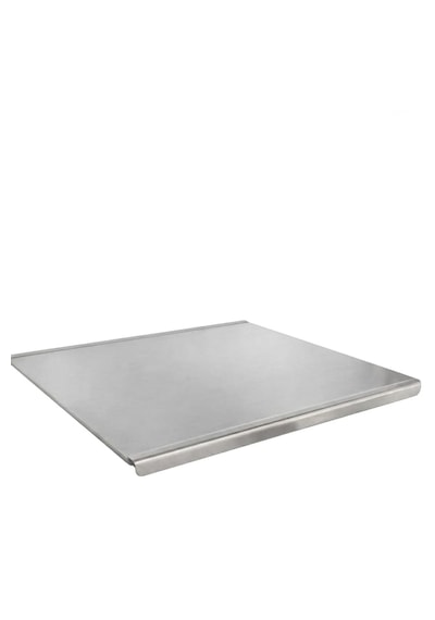 Kesme Tahtası 50cm X 54cm Paslanmaz Çelik Tezgah Kenar Çıtasına Uygun Metalik Gri