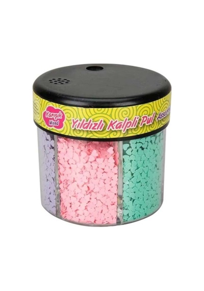 Bubu Yıldızlı Kalpli Pul Karışık Renkli 60gr