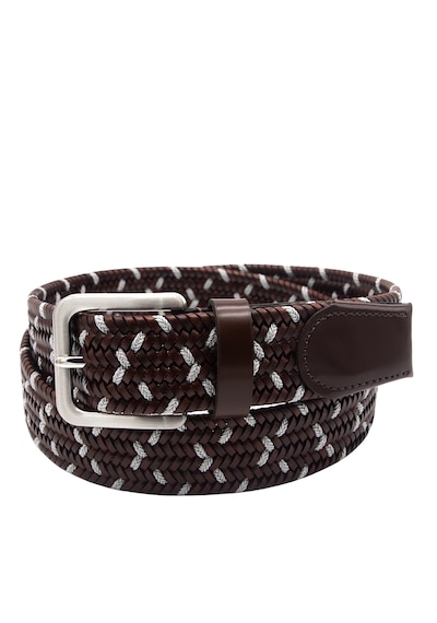 Pierre Cardin Premium Örgü Deri Kemer En 3,5 Cm Pc-1713 Kahverengi - Gri
