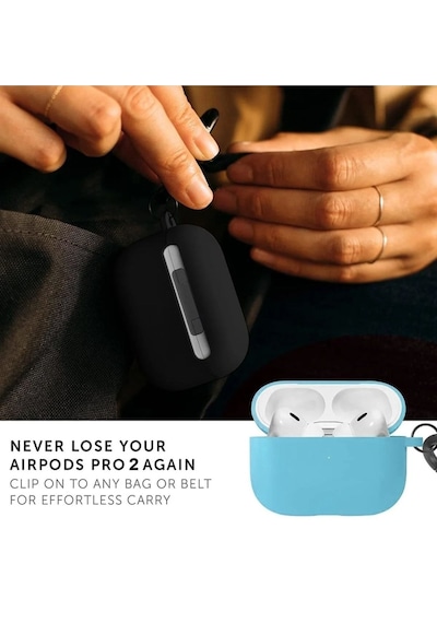 Fadex Apple AirPods Pro 2 İle Uyumlu Kılıf Askı Aparatlı Lansman Bordo Renk Tonu