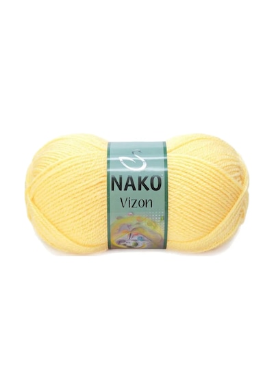 Tedar 5 Adet Vizon Premium Akrilik El Örgü İpi Yünü Renk No:215 Saman Sarı Najmaddin (No:1) 8.5Cm X 10.5 Cm