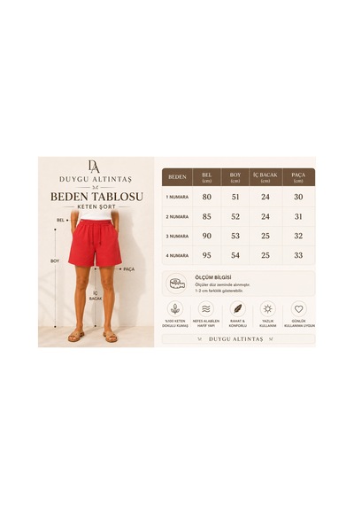 Duygu Altıntaş Kadın Keten Şort Lastikli Bel, Cepli, Rahat Kesim, Yazlık Şık Model Kırmızı - 875540604 Kırmızı - 875540604 Kırmızı Duygu Altıntaş Kadın Keten Şort Lastikli Bel, Cepli, Rahat Kesim, Yazlık Şık Model Kırmızı - 875540604 Kırmızı - 875540604 Kırmızı