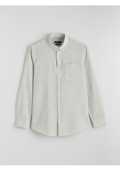 Lcwaıkıkı Classic Gri Regular Fit Armürlü Erkek Gömlek