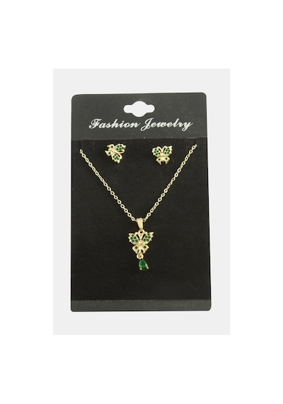 Kelebek Zirkon Taşlı Set Kolye Çok Renkli 58187906