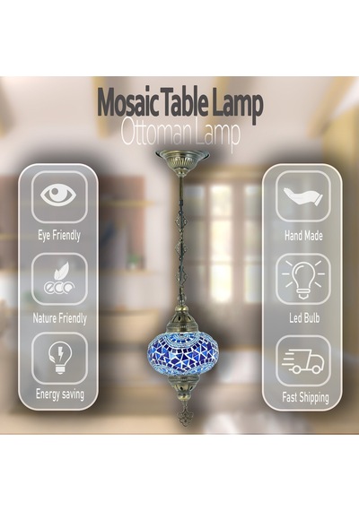 Tavan Sarkıt Avize Mozaik Lamba Gece Lambası Renkli