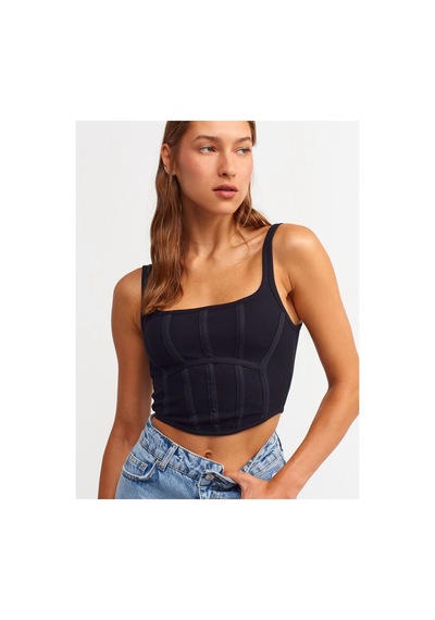 Rouge Basıc Dlv 3793 Korse Top Siyah
