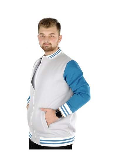 Mode Xl Büyük Beden Erkek Kolej Mont 22618 Gri 001