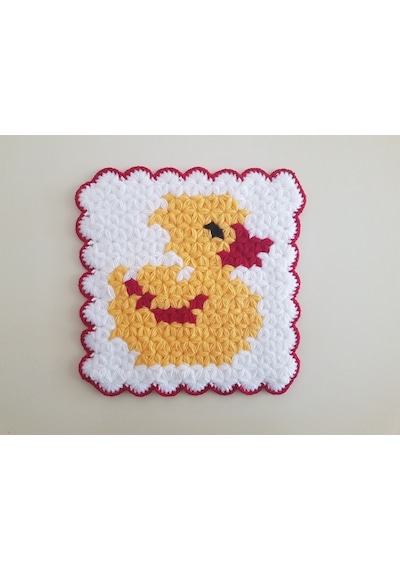 Banyo Bebek El Örmesi Çirkin Ördek Desenli Takım Renkler Banyo Bebek El Örmesi Çirkin Ördek Desenli Takım Renkler