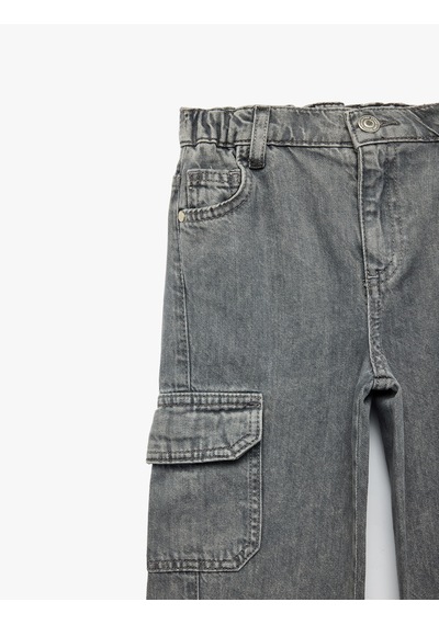 Koton Cep Detaylı Loose Fit Pamuklu Denim Kargo Pantolon - Cargo Jeans Antrasit 7wkb40021td Koton Cep Detaylı Loose Fit Pamuklu Denim Kargo Pantolon - Cargo Jeans Antrasit 7wkb40021td