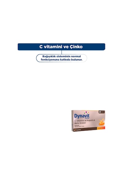 Dynavit Herbal Vitamin C Propolis Beta Glukan Pastil 16 Pastil