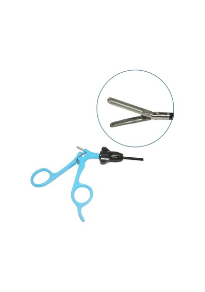 Barışhan Medikal Laparoskopik Reusable Delik Yuvası Pense 5 x 330 MM 40 MM Çene Mavi