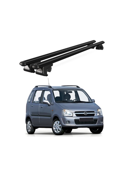 Venüs Opel Agila 2000-2008 Uyumlu Siyah Ara Atkı Port Bagaj Tavan Barı
