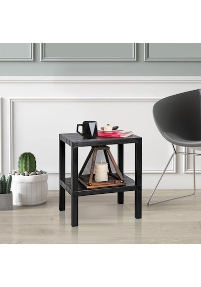 Mithra Life 2 Katlı Plastik Siyah Banyo Mutfak Rafı Mıt1055 Siyah
