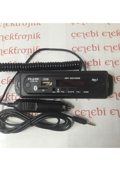 Araç Oto Teyp Mikrofonlu Bluetoothlu Mp3 Çevirici Class Usb  402