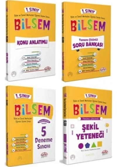 Editör Yayınları 1. Sınıf Bilsem Hazırlık Kitapları 4 lü Set