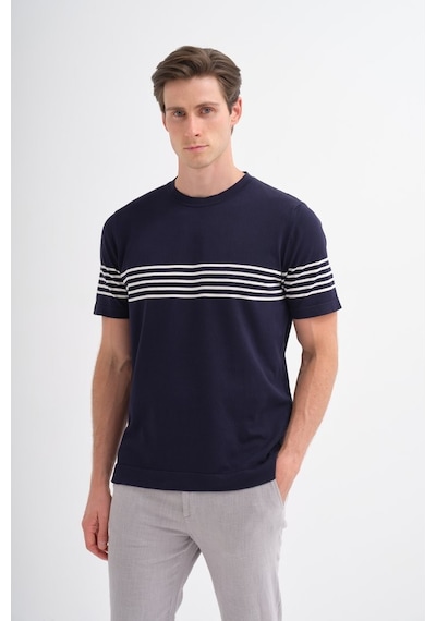 Cazador Erkek Bisiklet Yaka Triko Tshirt 30400 Lacivert Lacivert