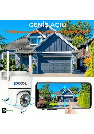 3dcool 3d-1100wf Hieasy Fullhd 1080p Pt Harekete Duyarlı Wi-fi Kablosuz Kamera