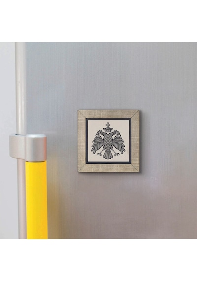 Bizans Kartal Logosu Baskılı Mdf Magnet 7x7 76