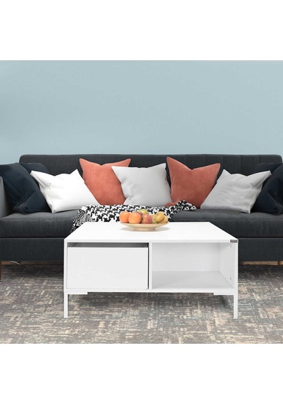 Kare Orta Sehpa - Diamond Beyaz (533555822)