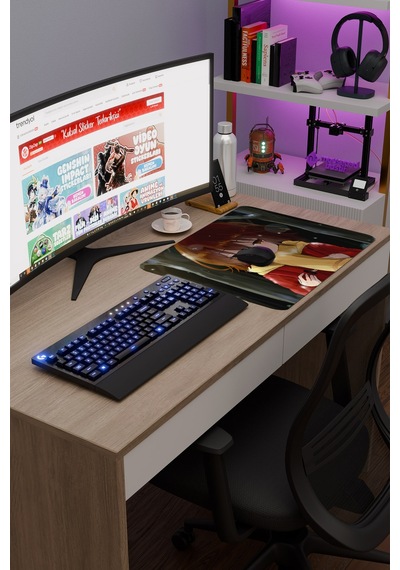 Erased Anime V4 - 48x40 Xl Gaming Kauçuk Kaymaz Taban Mouse Pad Fare Altlığı