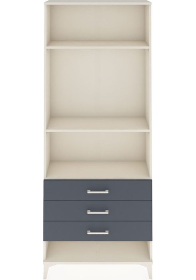 Arges Dolap 3 Raflı 3 Çekmeceli 88x30x221 Aytaşı-antrasit Aytaşı