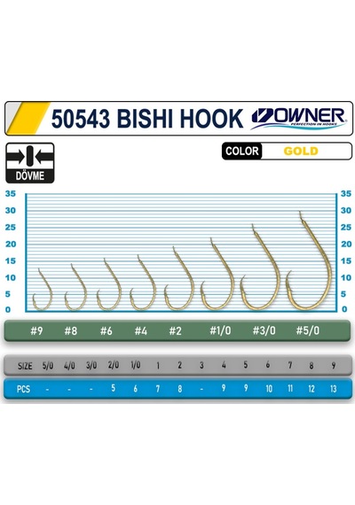 Owner 50543 Bishi Hook Gold Iğne (416519225)