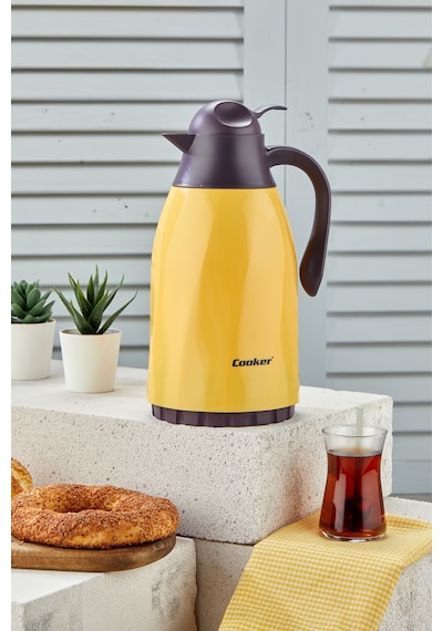 Spring 1,3 Litre Özel Cam Termos Ev Ve Piknik Termosu Sarı