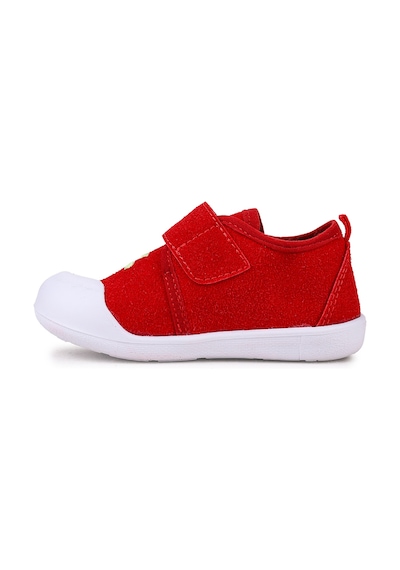 Kiko Kids Strawberry Cırtlı Kız Bebek İlk Adım Panduf Ayakkabı Kırmızı