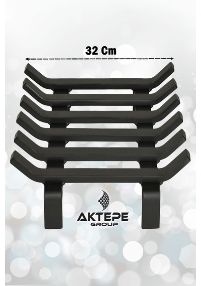 36 Cm X 32 Cm 6 Çubuklu Ekstra Şömine Izgarası Dar Gözlü Izgara