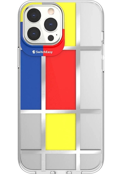 Apple Uyumlu iPhone 13 Pro Max Kılıf Çift Imd Baskılı Lisanslı Switcheasy Artist Mondrian Kapak