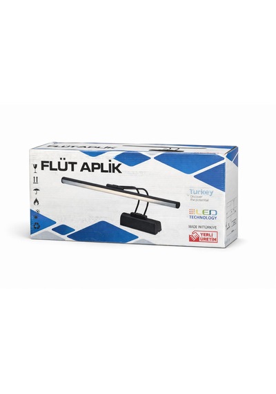 Flüt Aplik Led Aydınlatma Siyah 3200 K Siyah