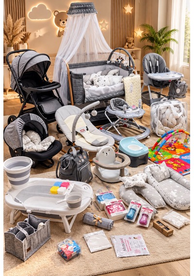 57 Parça Teddy Yeni Doğan Bebek Çeyiz Seti Full Set Bebeğiniz İçin Gerekli Olan Her Şey