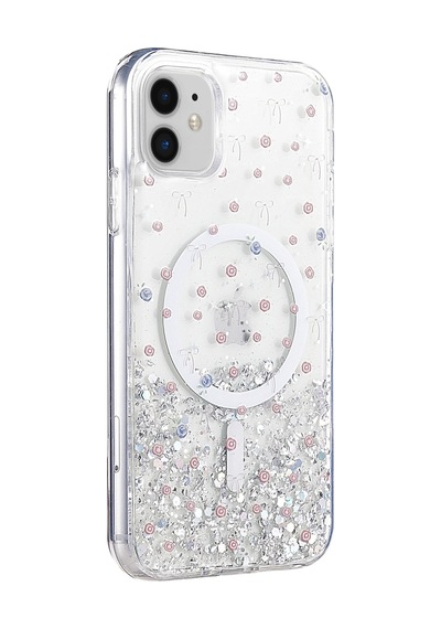 Onegif Apple Apple iPhone Uyumlu 11 Misk Simli Magsafe Kapak - Desen 1 - Desen 1