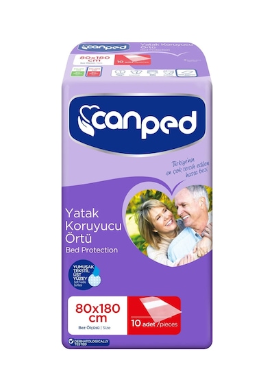 Canped Hasta Yatak Koruyucu Örtü Extra 80 180cm Xl 50 Adet