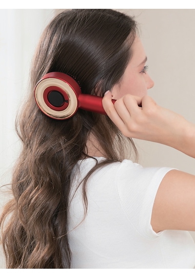 7go 7gmg8 Led Işıklı Saç Derisi Masaj Aleti & Yağ Uygulamalı Şarjlı Head Massage Gun Kırmızı