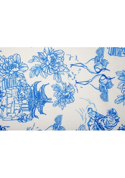 Festival Baskılı Kumaş Kreme Mavi Runner Kırlent Seti 3 Parça 135x50 Cm 1374 Kırmızı