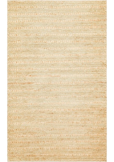 Eko Halı Netra Trıple Cream Xw Farklı Örgü Dokusuna Sahip El Dokuma Naturel Jüt Hasır Halı - 120X180