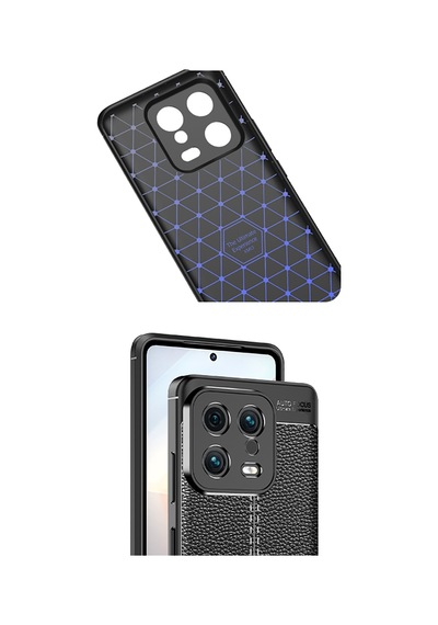 Xiaomi Mi 13 Kılıf Focus Deri Görünümlü Kamera Korumalı Silikon Kılıf