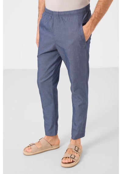 Tommylife Kot Lacivert Standart Fit Dokuma Hafif Esnek Chino Erkek Pantolon - 82179 Kot Lacivert
