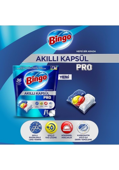 Akıllı Kapsül Pro Bulaşık Makinesi Deterjanı Tableti 200 Adet Limon Kokulu 4pk 50