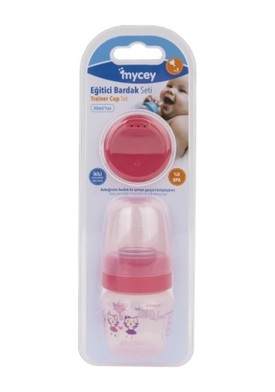 Mycey Eğitici Bardak Seti-Love Pembe